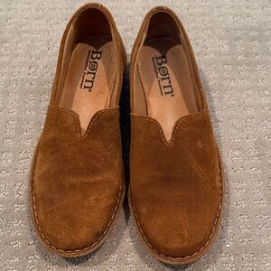Born Women’s Tan Suede Slip-On Loafers 7.5